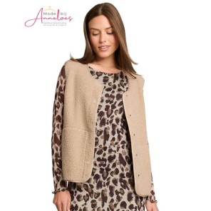 Tom Tailor Damesmode Teddy vest 1053424 - beige Tom Tailor Damesmode Teddy vest 1053424 - beige